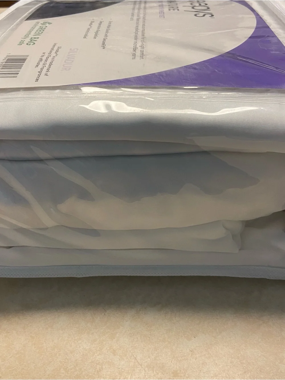 Sleepy’s Signature QUEEN Silky Smooth Sheet Set 4 Pc from Botanical White